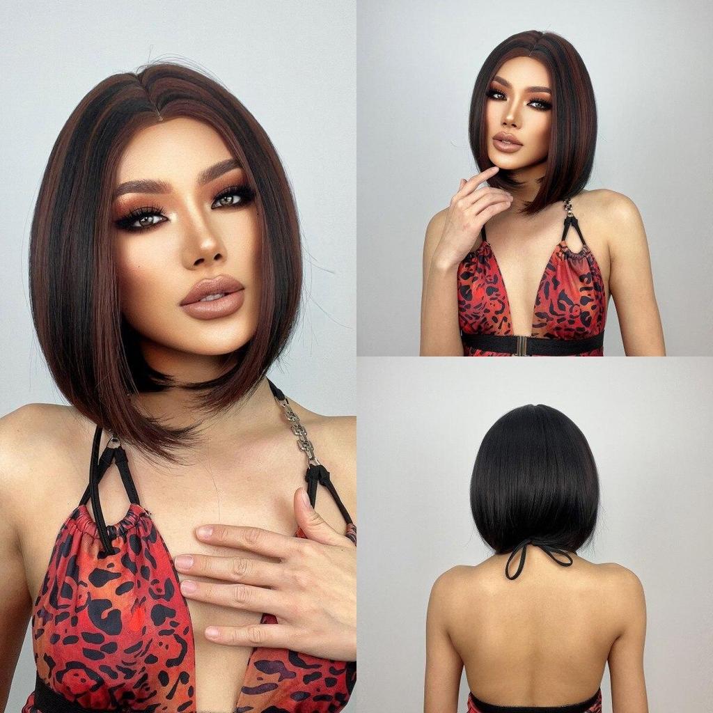 EASIHAIR Платиновый блондин Ombre, прямые короткие парики боб, синтетические натуральные парики для женщин, косплей, вечерние, термостойкое волокно