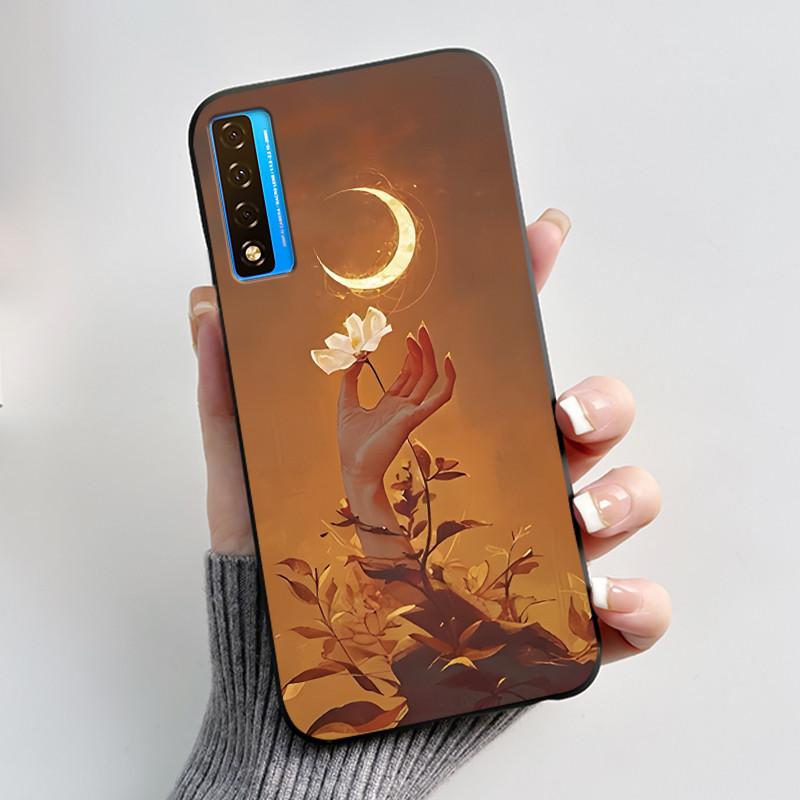 Чехол для TCL 20 20S 20 Pro 5G 20L Plus 20L+ Чехол Роскошный Дракон Милый Крутой Мальчики Девочки Черный Мягкий Силиконовый Чехол для Телефона Задняя Крышка
