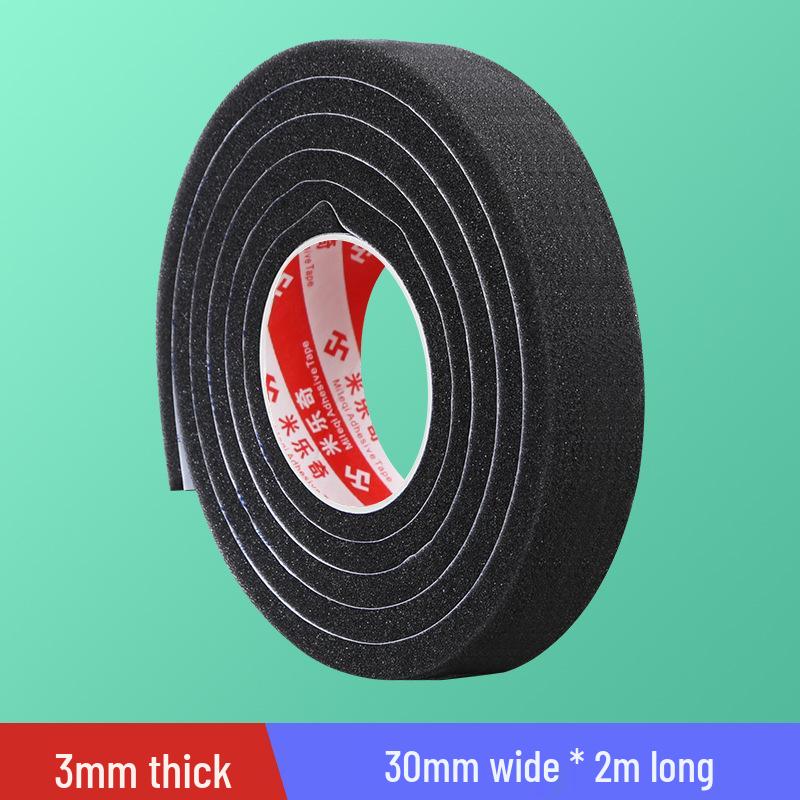 Black Soft Sponge Sealing Strip for Soundproof, Windproof, Shockproof Glass and Sliding Doors or Windows