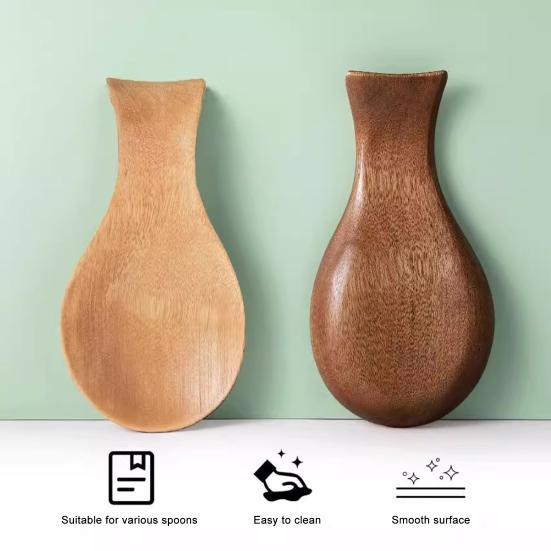 Spoon Rest Cooking Spoon Holder Wooden Utensil Stand Kitchen Counter Spatula Dish Rack Organizer Home Decor