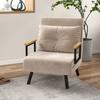 Relax Chair In Scandinavian Design Recliner Reading Chair Including Cushion With Button Tufting Black And Natural