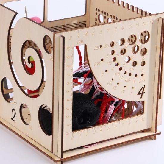 Деревянная миска для пряжи, многофункциональная пряжа для вязания, настольный ящик для хранения шаров, инструменты для вязания крючком, аксессуары