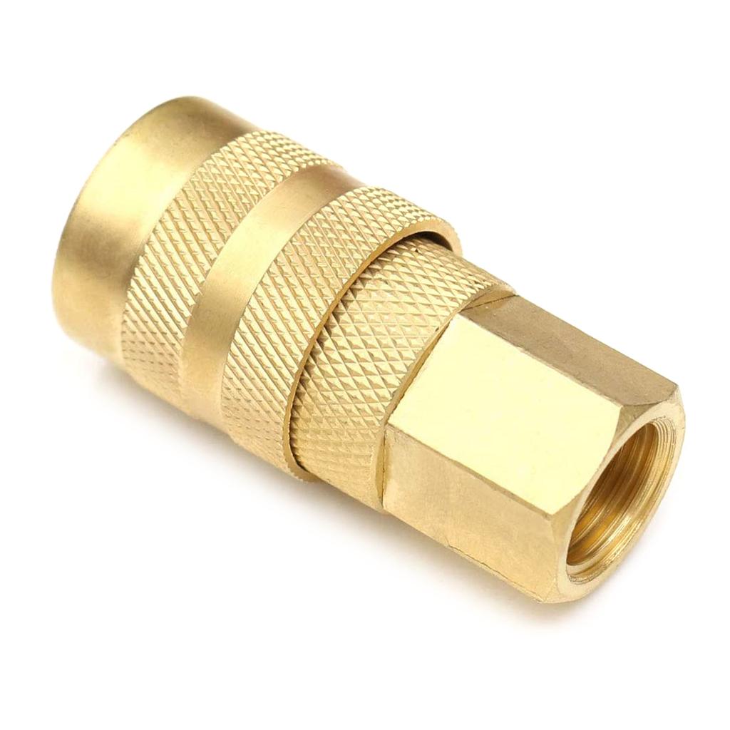 5pcs/set Air Fittings Air Coupler and Plug Kit Solid Brass Quick Connector Set Industrial 1/4" NPT Air Tool Fittings Set