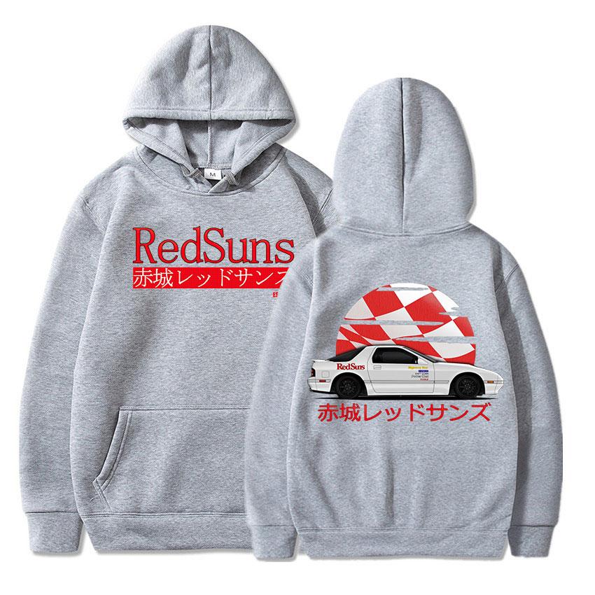 Толстовка Initial D Drift Akagi RedSuns, японское аниме AE86, женские модные толстовки унисекс, уличная одежда, JDM, толстовки с автомобильной культурой