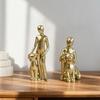 Скульптура питомца Домашний декор Милая статуэтка человека и собаки Украшение Офис Гостиная Спальня Домашние подарки на память для любителей питомцев