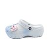 Classic Platform Clog EVA Classic Vintage Beach Fashion and Versatile Hole Shoes Unisex White and Blue