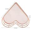 Rose Golden Heart Shape Storage Basket Heart Shaped Metal File Storage Basket  Household Use