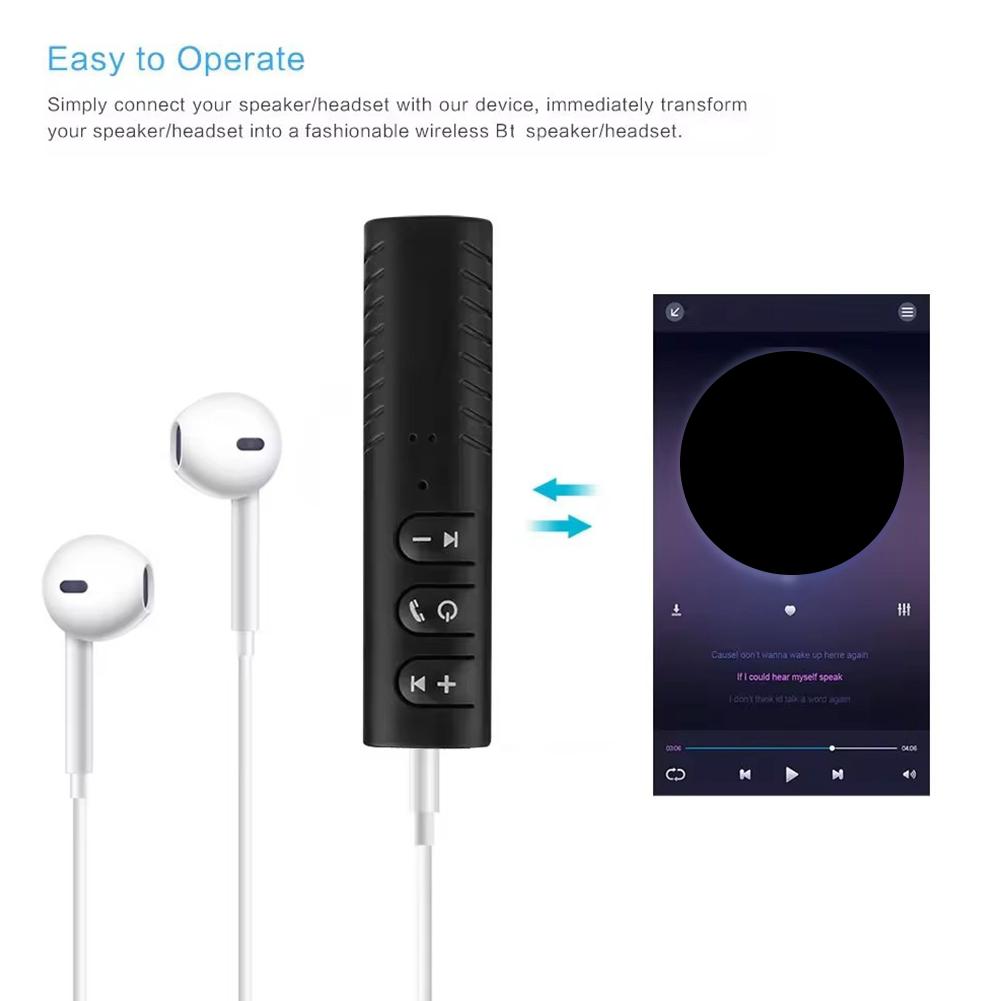 Беспроводной Bluetooth 5.0 приемник адаптер 3,5 мм разъем для автомобильной музыки аудио Aux A2dp наушники приемник громкой связи