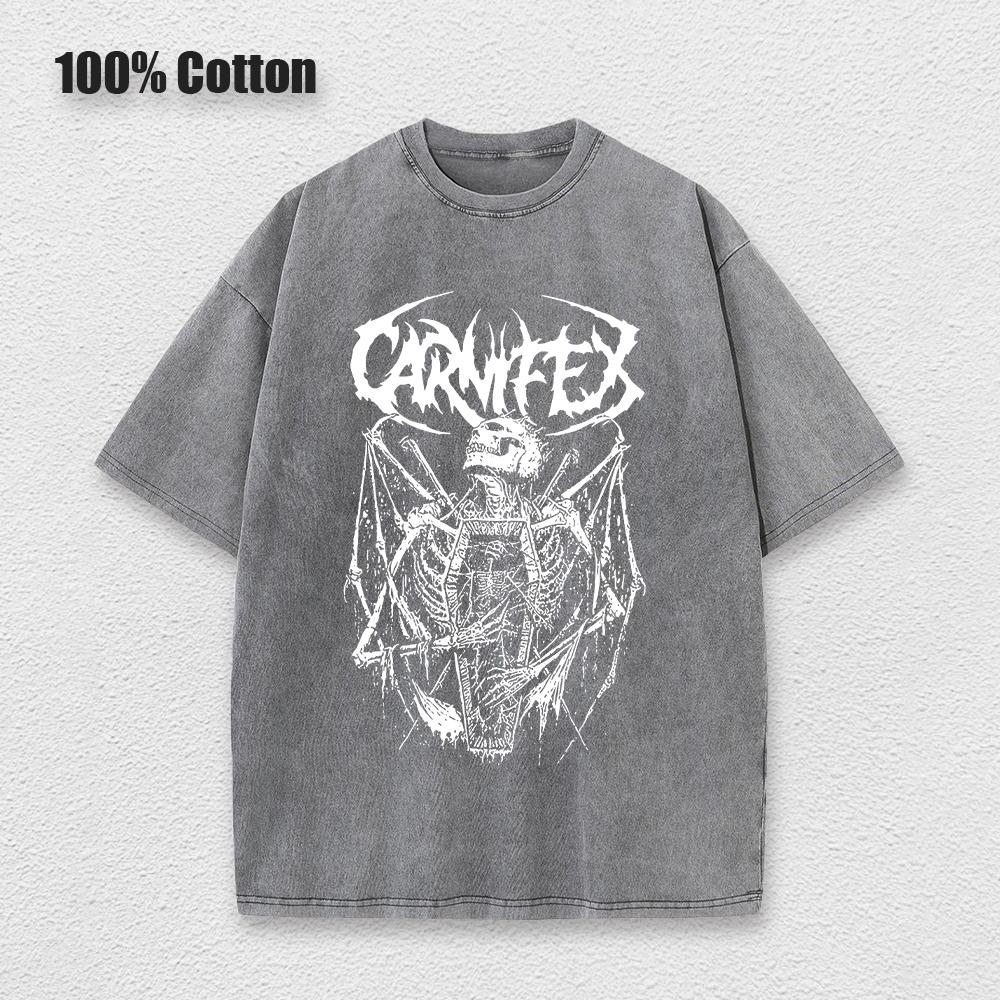 Summer Goth Acid TShirt Men Aesthetic Loose Unisex Tshirt Punk Dark Grunge Streetwear Gothic Top Harajuku Cotton Men's Clothing