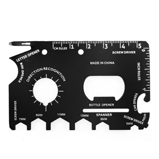 Puntos Stainless Steel Wallet Card Size Outdoor Camping Survival Gear Pocket Multi Tool