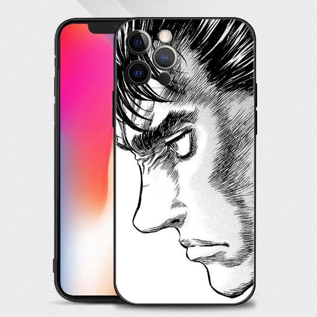 Чехол для телефона для Iphone 14 13 12 11 Pro Max Xs Max Xr X 7 8 Plus 12 Mini 6s, силиконовый чехол Black Shell Berserk Guts Anime