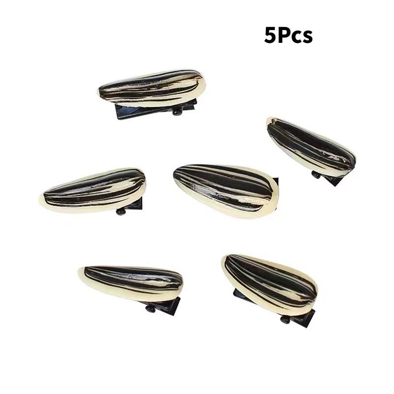 Cute Sunflower Seed Shape Hair Clips,Funny Resin Alligator Barrettes for Women & Girls Hair Accessories