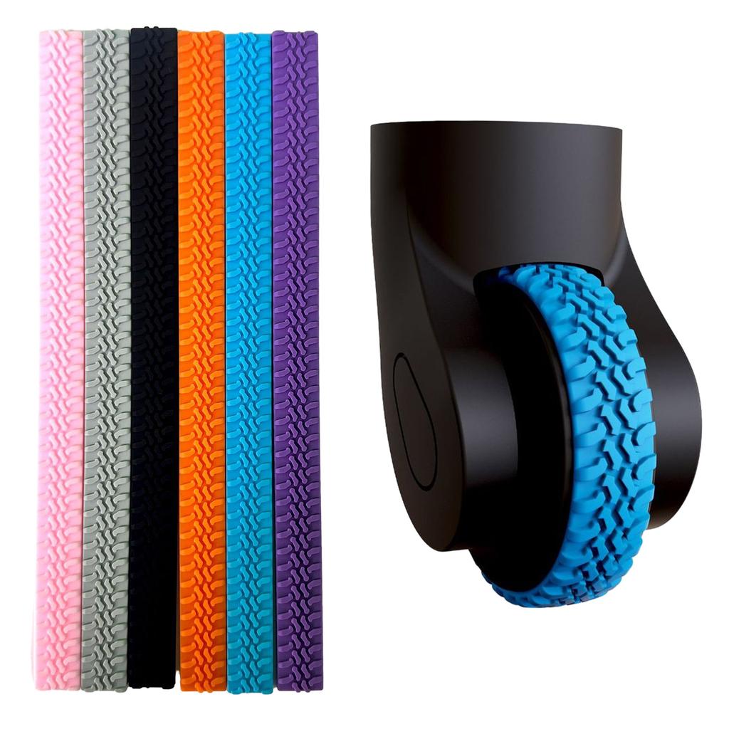 Защитите колеса вашего чемодана от царапин с помощью разноцветных протекторов. Сохраните состояние колес вашего багажа.