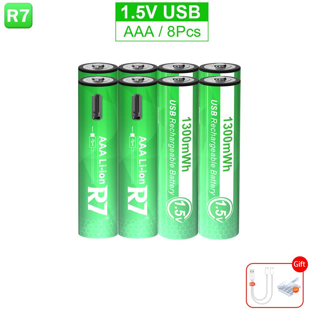 1,5 В AAA литий-ионная аккумуляторная батарея AAA 3A USB зарядка литиевых батарей с USB-кабелем для пульта дистанционного управления мышками-игрушками