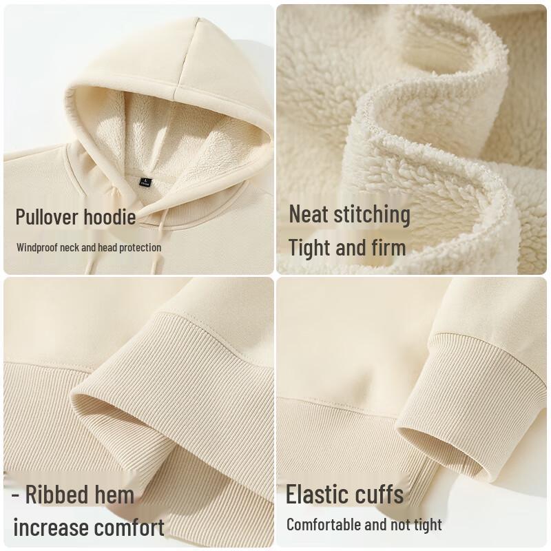 Hodo Men's Windproof Thermal Fleece Lined Hooded Pullover