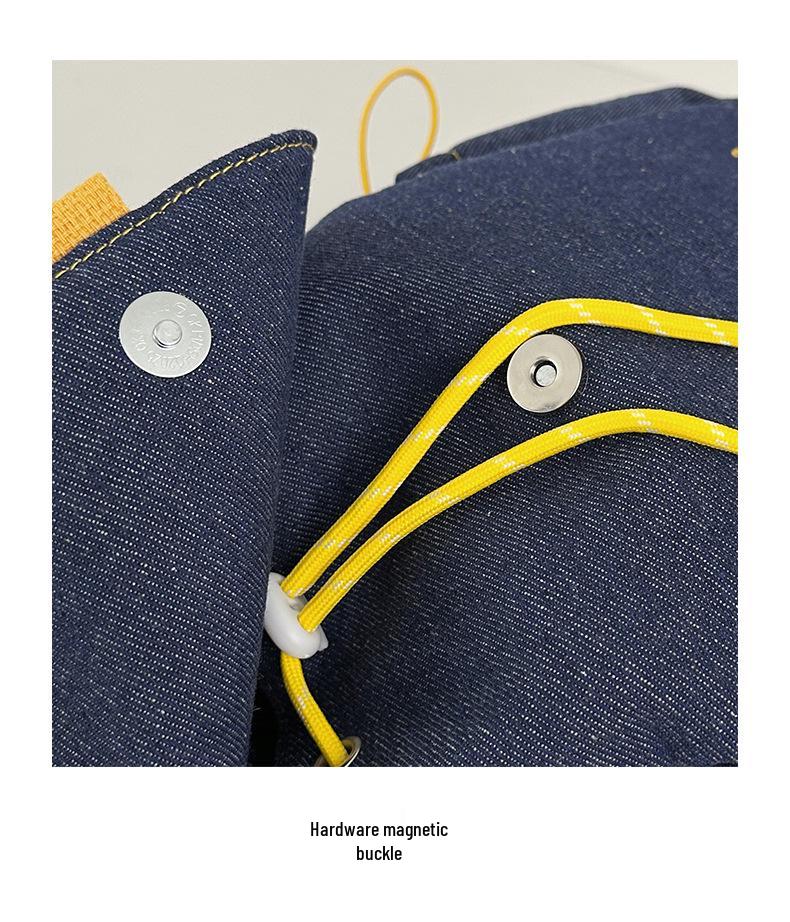 Wish Женский износостойкий джинсовый рюкзак на шнурке - Суперлегкий, большой вместимости, сумка на двух плечах для студентов