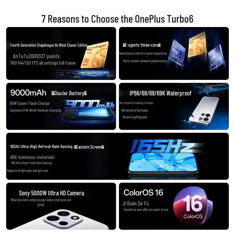 OnePlus Turbo 6 Умный игровой смартфон (Китайская версия)