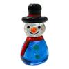 Holiday Miniature Glass Snowman Reindeer Santa Sculpture Tabletop Shelf Decoration For Christmas Display Party Gift