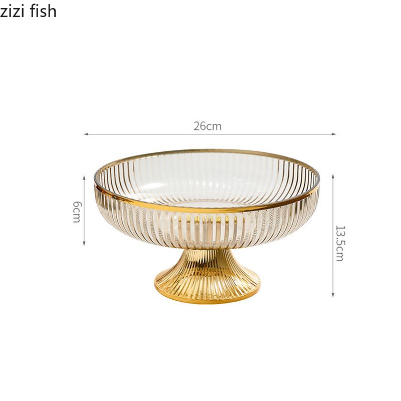 Круглая акриловая тарелка для фруктов Поднос для конфет Поднос для закусок Чаша для сухофруктов Высокая тарелка для торта Десертные тарелки Поднос для закусок Салатница