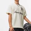 Li-Ning Badfive Letter Print Crew Neck Short Sleeve T-Shirt Unisex Tops Off-White AHST917-1