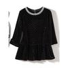 Starry Water Soluble Diamond Tops! Fairy Three-Quarter Sleeve Pearl Collar Round Neck Slimming Pleuche T-shirt Thin Coat New