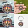 Paris Sunset View Keyring With Glass Alloy Pendant For Gift And Collectors Use