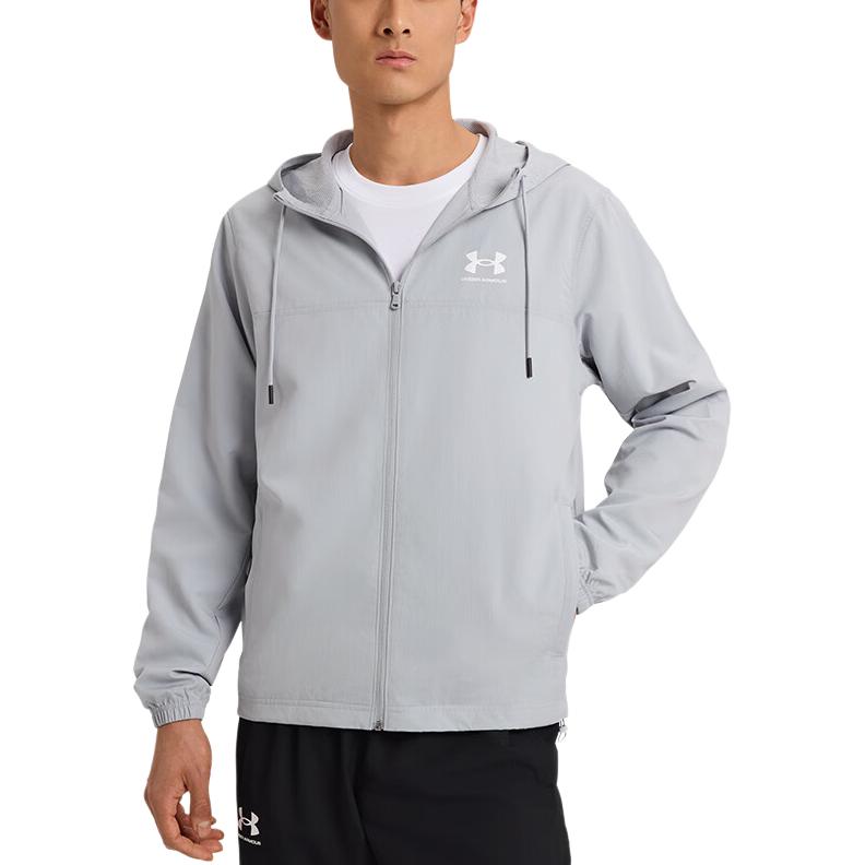 Under Armour UA Rival теплая удобная ветрозащитная дышащая куртка мужская куртка серая 1390149-011