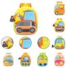 Adorable Kids Plush Backpack With Cartoon Excavator Design For Toddlers And Kindergarten
