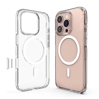 Чехол с сенсорными кнопками управления камерой для iPhone 16 Pro Max 16 Plus, прозрачный магнитный чехол для беспроводной зарядки Magsafe