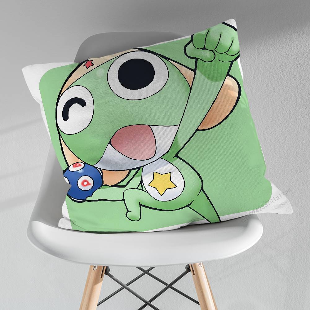 GGunsou FFrog KKeroro Pillowcase for Sofa Room Office Decor Printing  Merchandise AllMatch Cushion Cover