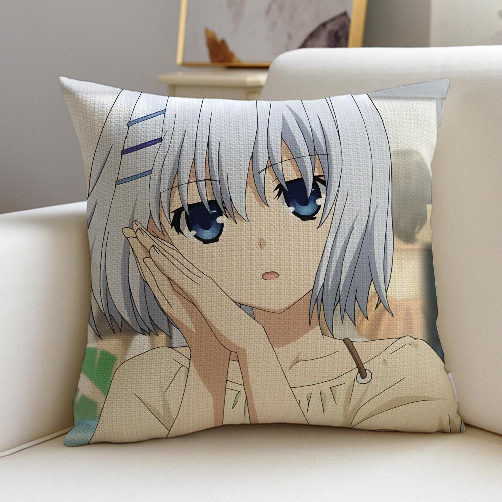 Fantasy DDATE A LIVES Cushion Cover Breathable and skinfriendly linen pillowcase square removable and washable cushion