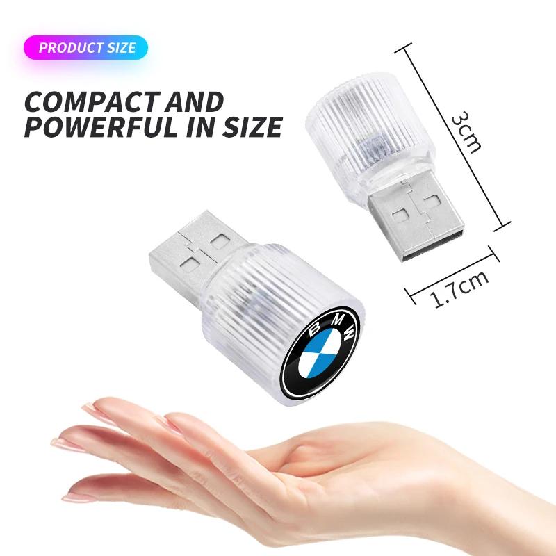Мини USB Автомобильная подсветка салона Цветная мигающая светодиодная лампа атмосферы Для BMW X1 X2 X3 X5 X4 X6 X7 G30 G20 G32 G11 G12 F40 F30 F20 F1