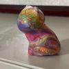 Большая лаковая фигурка кошки из сандалового дерева - Стиль Мин Сянь Юань