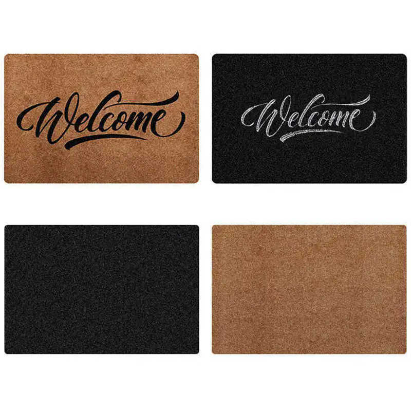 Decorative Front Door Mat Carpet Entrance Doormat for Home and Outdoors 40x60cm Polyester Fiber TPR Anti-Slip Hallway Floor Mat