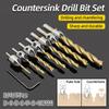 Countersink Drill Bit Set Carpentry Reamer Chamfer Boring Drilling Round Shank Counterbore Screw Hole Drill Woodworking Tool
