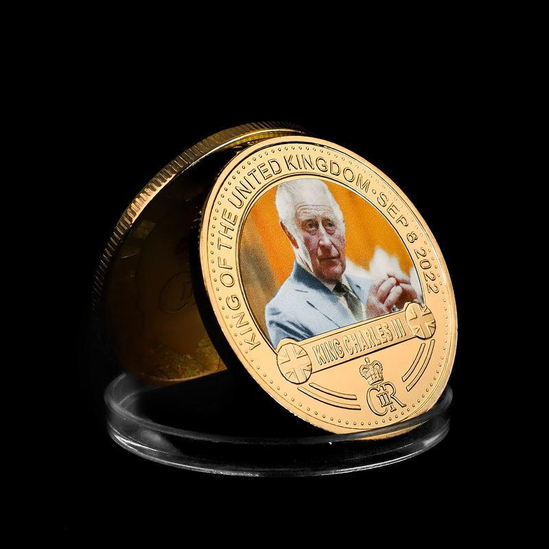 Commemorative Medal King Charles Metal Badge Commemorative Gift Box Set for Collecting Coins