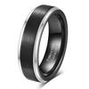 Vintage Black Gold Silver Color Changing 6mm Tungsten Steel Ring Unisex Fashion Jewelry