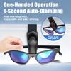 Veharvim One-Handed-Operation Sunglasses Holder For Car, Visor Sunglass Holder Clip, Car Accessories Interior, Universal Fit Silicone Padded Visor