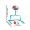 Soccer Net & Basketball Hoops Pool Float Set Kids Activities and for