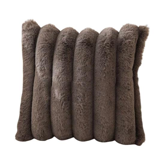 Наволочка для подушки с большим полосатым узором, застежка-молния в стиле пэчворк, пушистый материал, 45*45 см, наволочка для подушки для спальни, гостиной, дивана, украшения для вечеринки