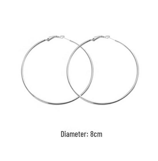 Шикарные серебряные серьги-кольца — крупные, стильные, простые и роскошные женские серьги