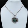 Copper Azurite Malachite Pendant Copper Wire Wrapped Pendant Copper Jewelry Handmade Gemstone Pendant Azurite Malachite Jewelry Gift For Her