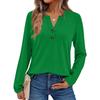 Women's Solid Color Long Sleeve Shirts Elegant Casual Tops Trendy Shirts Tops