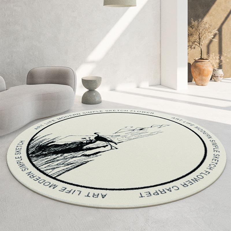 Мягкие круглые ковры с имитацией кашемира, современные украшения, диваны для гостиной, коврики, простой домашний ковер для спальни, большой ковер для гостиной