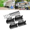 Black Solar Panel Z Bracket Mount Lightweight Anodized Aluminum Mounting Brackets for Trailers,Motorhomes Roof