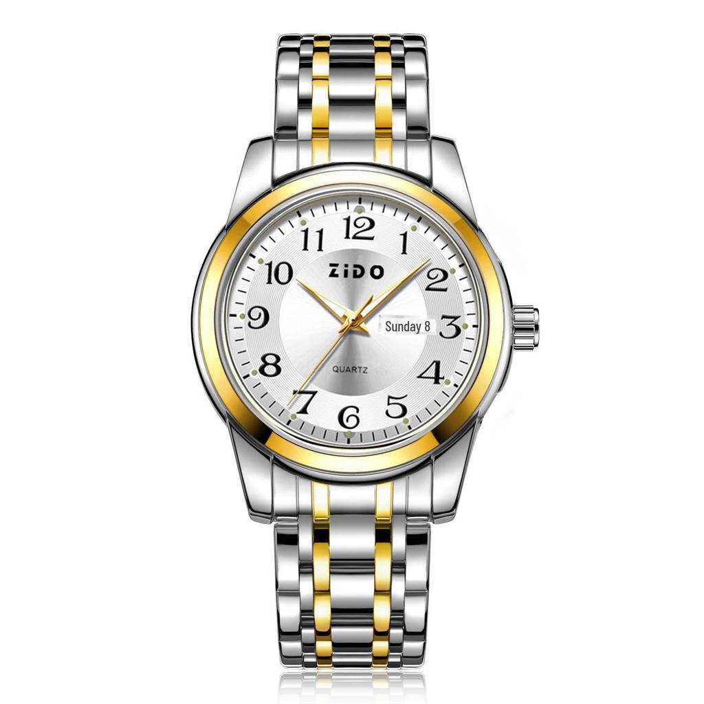Zido роскошные кварцевые водонепроницаемые мужские часы с крупными цифрами для пожилых людей