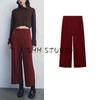 Spring New Women's Clothing French Commute Style Easiest for Match Simple and Thin High Waist Casual Loose Pants 9633199