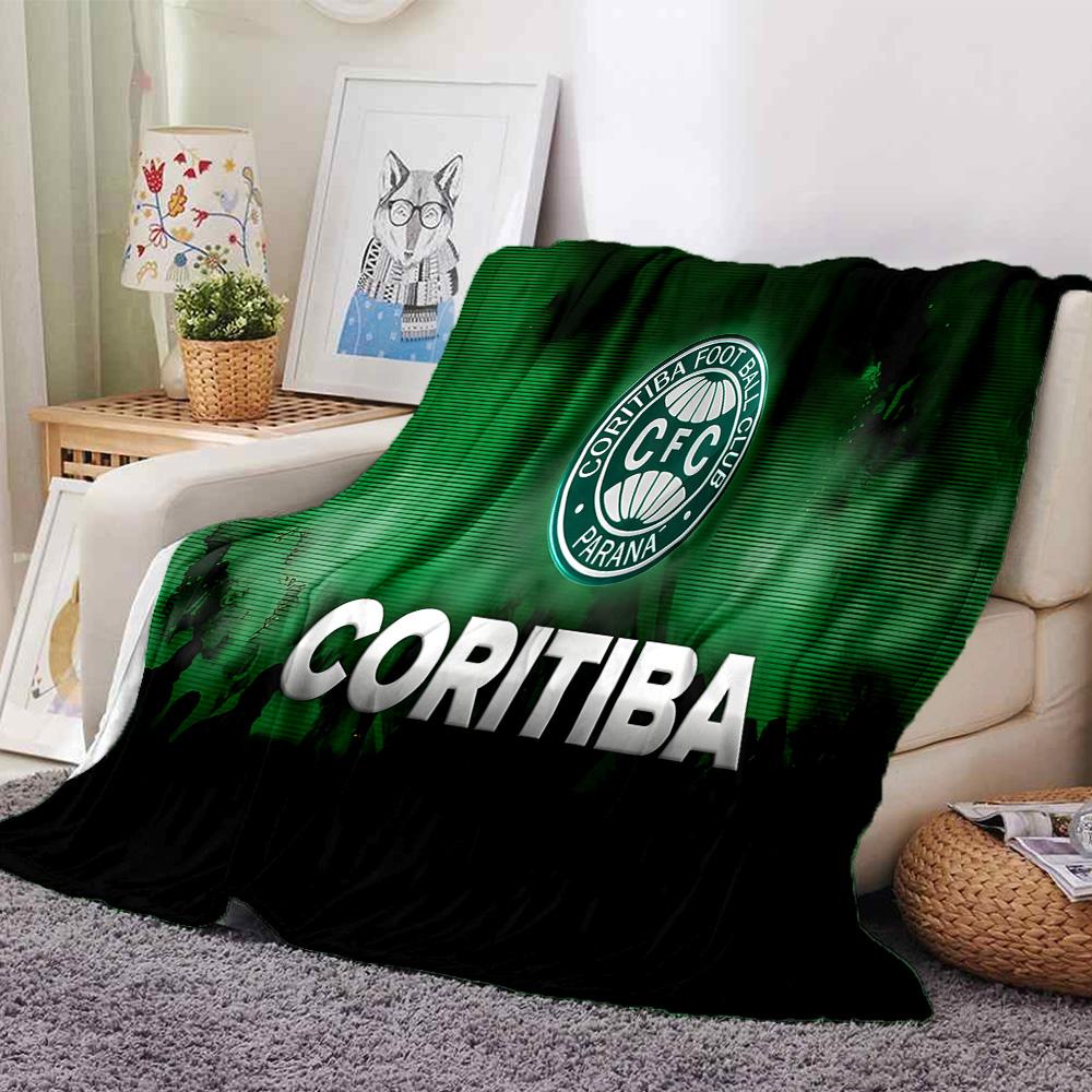Coritiba Football Club Return Flannel Blanket, Soft Polyester, Modern Design, All-Season for Camping, Travel, Gifts for holidays or birthdays