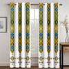 Luxury Ethiopian Style Gold Stripe Curtains 2 Panel Bohemian Style Home Living Room Bedroom Balcony Dining Room Decor Curtains