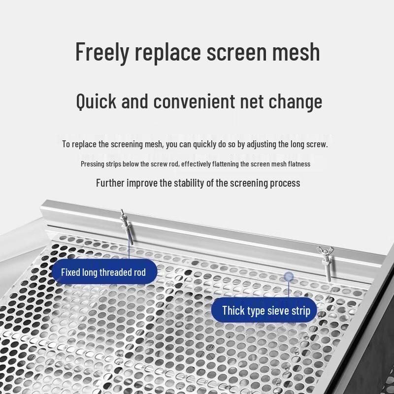 Industrial 304 SS Linear Vibrating Screen Machine CN plug (adapter included)